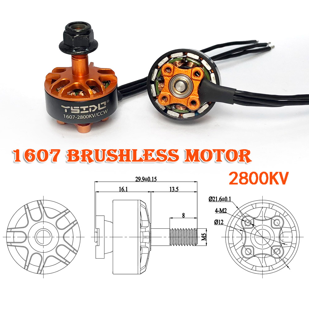 YSIDO 1607 2800KV 3850KV 2-4S  – Fpv Drone Goggles recenzja i cena