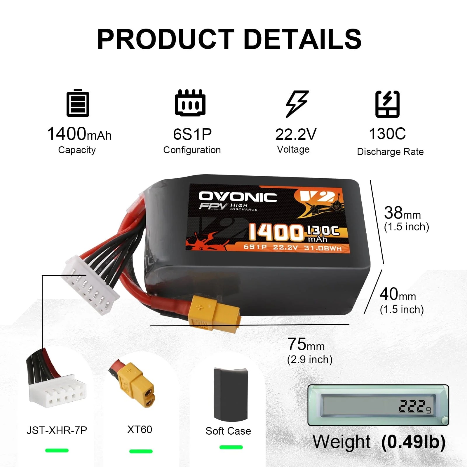 Akumulator LiPo Ovonic 6S 22.2 – Fpv Drone Goggles recenzja i cena